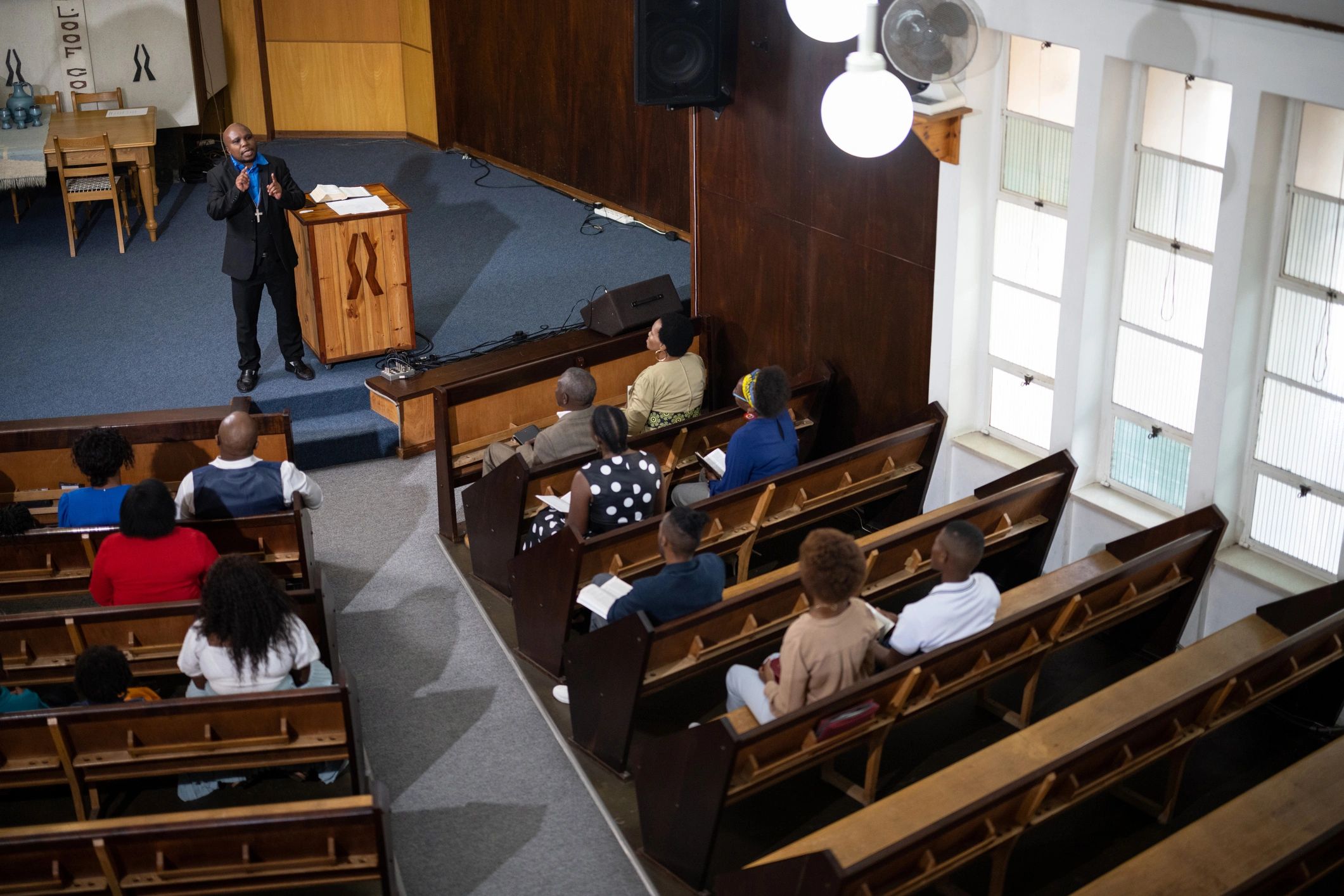 Church congregation gathered for worship